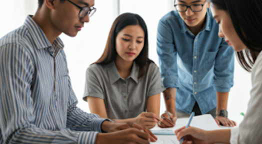 Reunión de trabajo de los profesionales de un ecommerce