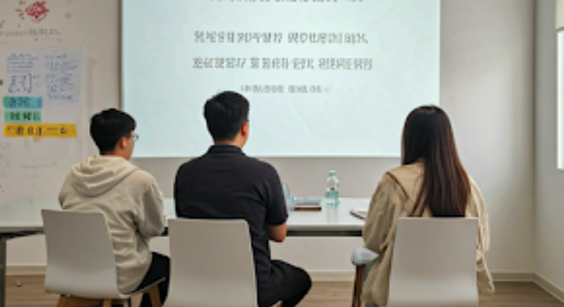 Exposición por parte de un trabajador junior de un nuevo producto a miembros de su empresa